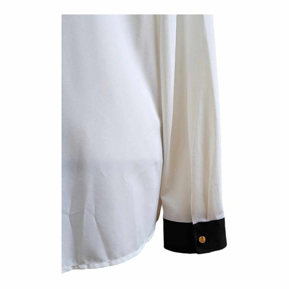 NWT Worthington White with Black Long Sleeve Button-Down Shirt Size XL - Picture 5 of 13
